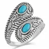 Montana Silversmiths Balancing The Whole Turquoise Open Ring In Silver In Silver