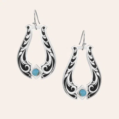 Montana Silversmiths Callie's Turquoise Trail Earrings In Metallic