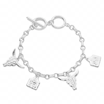 Montana Silversmiths Country Charm Bracelet In Silver