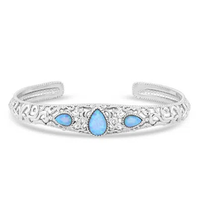 Montana Silversmiths Crystal Pools Silver Cuff Bracelet