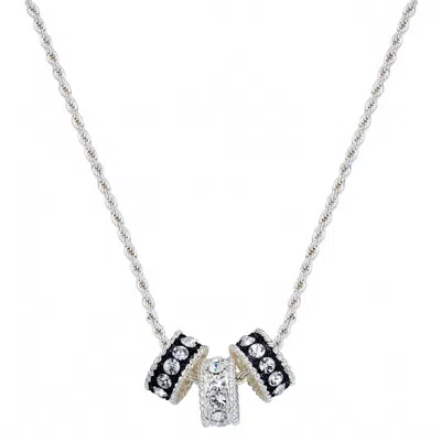 Montana Silversmiths Crystal Shine Three Ring Necklace In Silver