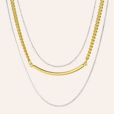 Montana Silversmiths Effortless Mixed Metal Layered Necklace In Gold