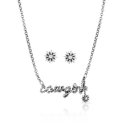 Montana Silversmiths For The Cowgirls Jewelry Set In Silver