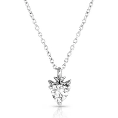 Montana Silversmiths Glacial Arrowhead Crystal Necklace In Silver