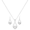 Montana Silversmiths Hearts On A Swing Jewelry Set In Silver In Silver