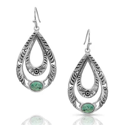 Montana Silversmiths Hidden Canyon Turquoise Earrings In Silver