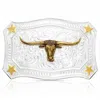 Montana Silversmiths Lone Star Legacy Buckle With Longhorn In Silver In Silver