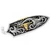 Montana Silversmiths Longhorn Cattle Drive Hat Feather In Silver In Silver