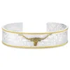 Montana Silversmiths Longhorn Trails Cuff Bracelet In Silver And Gold In Multi