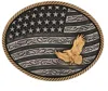 Montana Silversmiths Men's Freedom Majesty Attitude Belt Buckle In Steel/brass In Multi