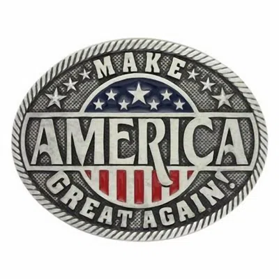 Montana Silversmiths Men's Make America Great Buckle In Silver/multi