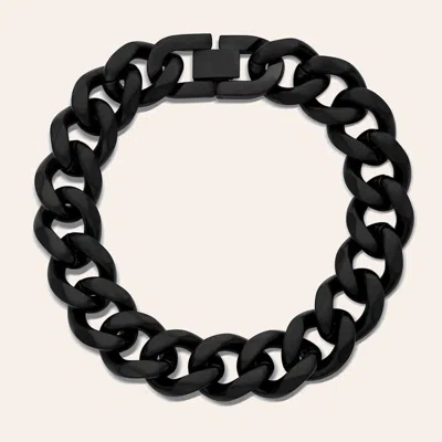 Montana Silversmiths Men's Midnight Cuban Link Bracelet In Black