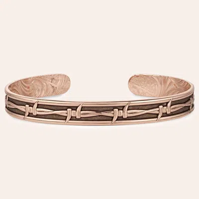 Montana Silversmiths Men's Riding Fences Rose Gold Brass Bracelet