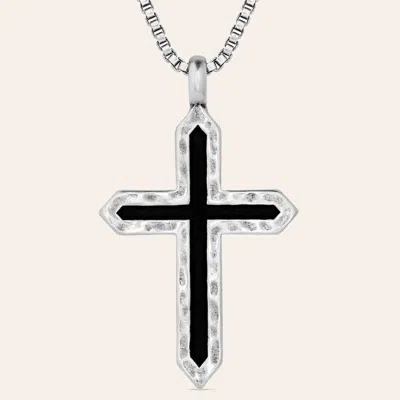 Montana Silversmiths Men's Silver Cross Pendant Necklace In Metallic