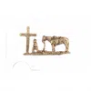 Montana Silversmiths Montana Credit Card & Cash Case With Praying Cowboy In Silver/gold In Silver
