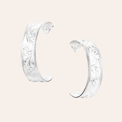Montana Silversmiths Out West Silver Hoop Earrings