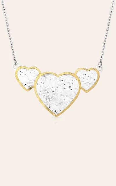 Montana Silversmiths Pure Heart Triple Heart Pendant Necklace