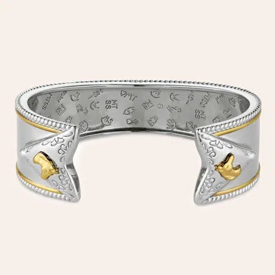 Montana Silversmiths Regal Rider Silver & Gold Brass Cuff Bracelet In Neutral