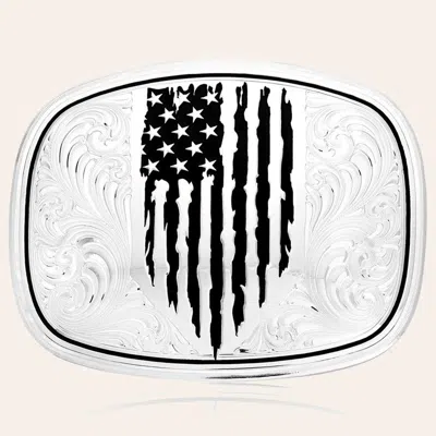 Montana Silversmiths Silver American Made Strength Belt Buckle