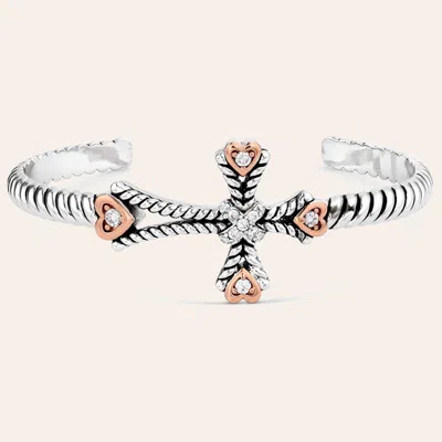 Montana Silversmiths Silver & Copper Faith In My Heart Bracelet In Metallic