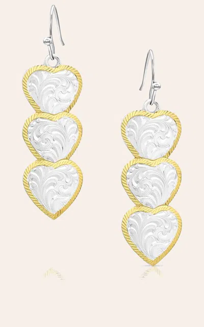 Montana Silversmiths Silver & Gold Pure Heart Earrings