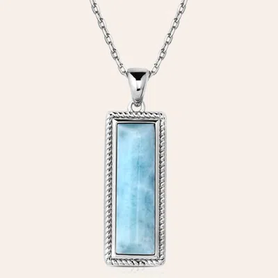 Montana Silversmiths Silver & Turquoise Bar Necklace In Blue