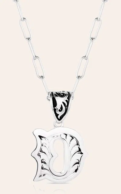 Montana Silversmiths Silver "d" Western Initial Necklace