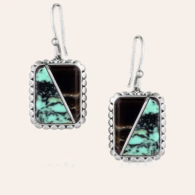 Montana Silversmiths Silver Double Essence Stone Earrings In Multi