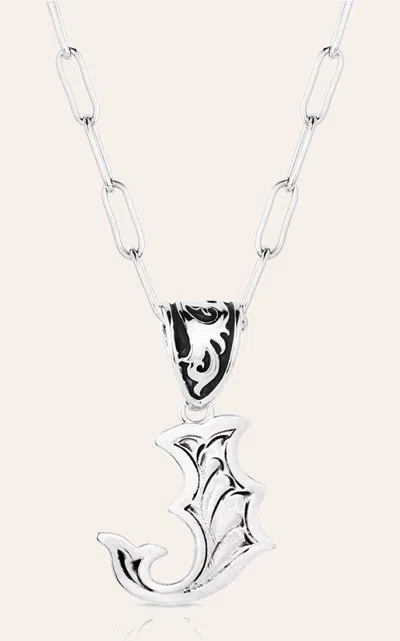 Montana Silversmiths Silver "j" Western Initial Necklace