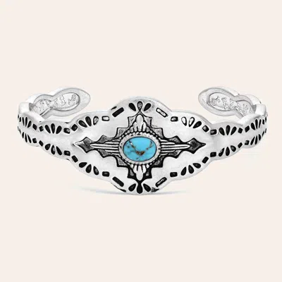 Montana Silversmiths Silver  Skies Turquoise Cuff Bracelet In Metallic