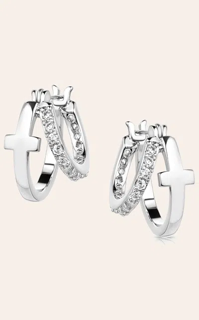 Montana Silversmiths Silver Wrapped In Faith Hoop Earrings