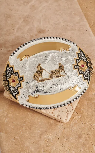 Montana Silversmiths Team Roper Belt Buckle