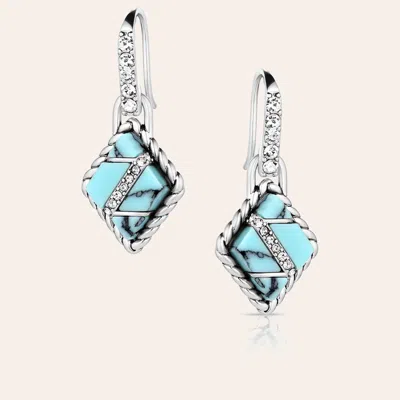 Montana Silversmiths Turquoise High Noon Cobblestone Earrings In Blue