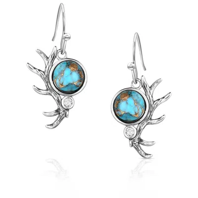 Montana Silversmiths Turquoise Whisper Earrings In Silver