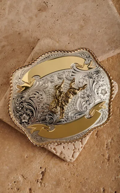 Montana Silversmiths Two Tone Bronco Trophy Belt Buckle