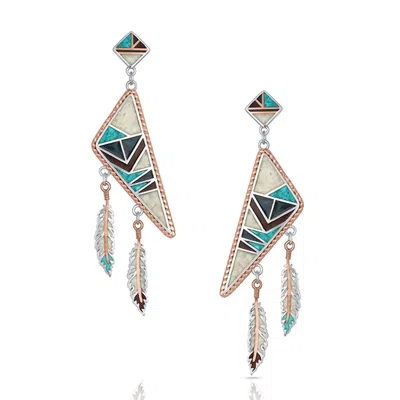 Montana Silversmiths Women's American Legend Ceremony Earrings In Multi In Blue