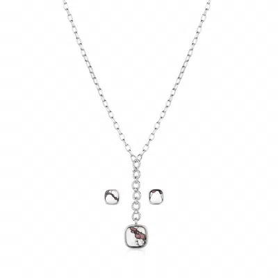 Montana Silversmiths Women's Band Of Wild Horses Jewelry Set In Silver