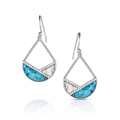 Montana Silversmiths Women's Canyon Drop Earrings In Turquoise In Blue