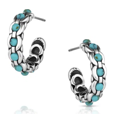 Montana Silversmiths Women's Center Of It All Earrings In Turquoise In Pattern
