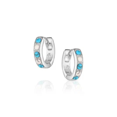 Montana Silversmiths Women's Circle The West Earrings In Turquoise In Metallic