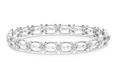 Montana Silversmiths Women's Crazy Daisies Bracelet In Silver In Burgundy