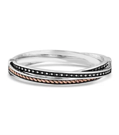 Montana Silversmiths Women's Crossroads Rose Rope Hinged Bracelet In Blue Multi