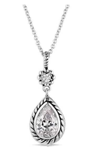 Montana Silversmiths Women's Crystal Necklace In Silver In Metallic