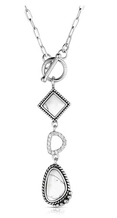 Montana Silversmiths Women's Dangle Stargazer Necklace In Silver/turquoise In Multi