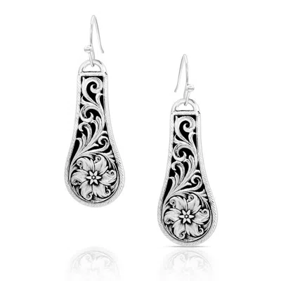 Montana Silversmiths Women's Desert Marigold Floral Earrings In Silver In Metallic