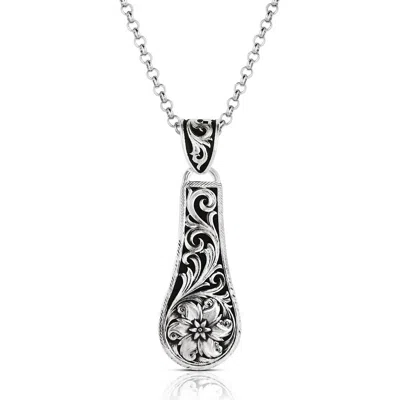 Montana Silversmiths Women's Desert Marigold Floral Necklace In Silver