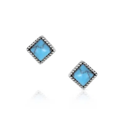 Montana Silversmiths Women's Desert Stud Earrings In Turquoise In Blue