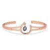 Montana Silversmiths Women's Elegant Aura Freshwater Pearl Cuff Bracelet In Rose Gold In Gold