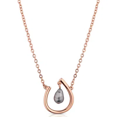Montana Silversmiths Women's Elegant Aura Necklace In Rose Gold In Silver