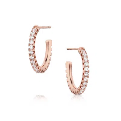 Montana Silversmiths Women's Everything Is Rosy Hoop Earrings In Rose Gold In Silver